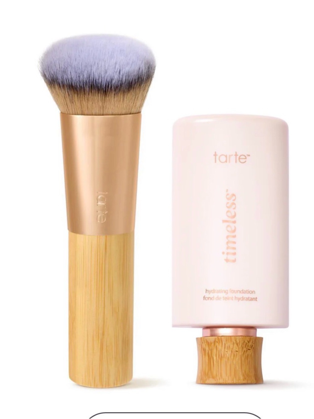 Tarte Timeless Hydrating Foundation + Bamboo Kabuki Brush - fair light neutral